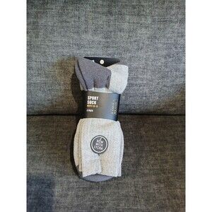 Famous Brand Thermal Sport Socks. 3 Pack. Gray. Men Size 10-13. NWT.